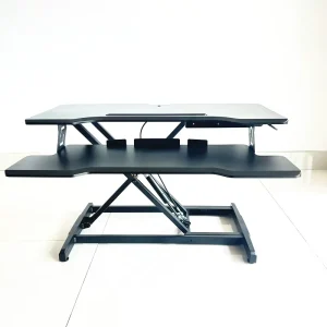 Custom Standing Desk Converter Height Adjustable Stand up Desk Lifter Riser Stand Hydraulic Raisable Bandwidth Keyboard Tray
