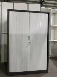 Custom Steel Tambour Door Cabinet 1.2M Tall Lockable Metal Roller Shutter File Storage Cabinet for Office Furniture