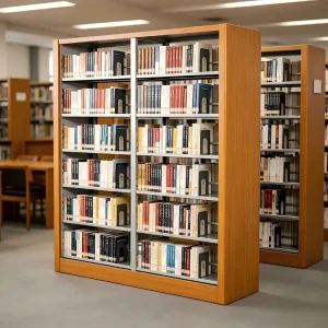 Custom Steel Wood Library Furniture Eco Friendly Durable 6 Layer Bookshelves Bookcases Direct Manufacturer Modern Design