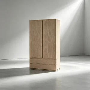 Custom Wardrobe Modern Interiors Handle-Free Design Solid Wood Storage Wardrobe Cabinet for Hotel Apartment Bedrooms