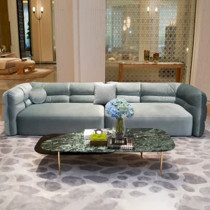 Custom Whole House Furniture Luxury Velvet Fabric Couch Sofa Modern Villa 3 4 Seater Sofa Set Hotel Lobby Living Room Couch