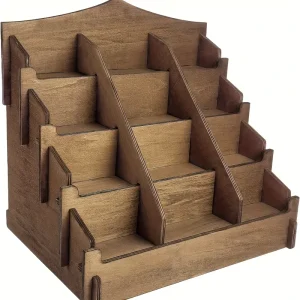 Custom Wooden Stand Retail Display Plywood Postcard Storage Holders Decoration Wooden Display Cabinet