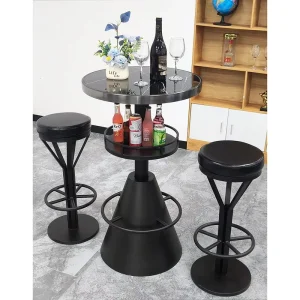 Custom-made Metal Bar Stools Table Set Modern Commercial Vintage-style Minimalist High-top Quiet Bars Casual Pubs KTVs Wall-side