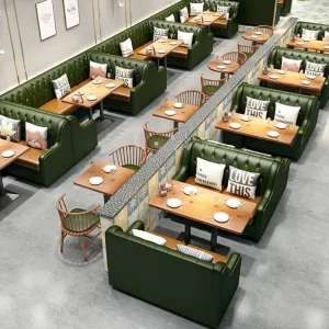 Custom made Solid Wood Modern Minimalist Teahouse Booth Restaurant Tables Chairs Commercial Hotel Bar Lounge Dessert Caf
