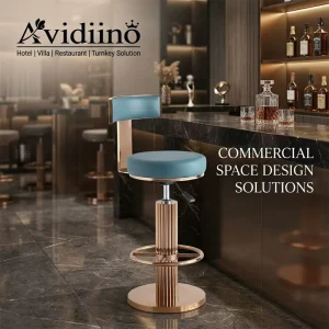 Custom made Swivel Bar Stools with Backrest Adjustable Stool Bar Chairs Stainless Steel Comfortable Cushion Bar Chairs