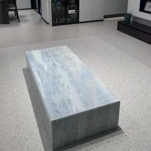 Customisable Size Blue Crystal Marble High End Eco Friendly Durable Coffee Table Furniture for Living Room Modern