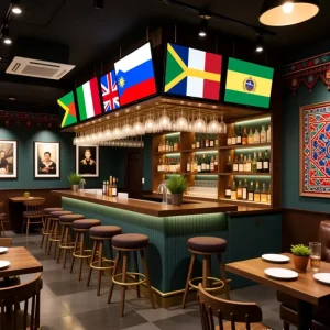 Customizable American Restaurant Furniture Wood Table and Chair Sets for Hotels Bars and Cafes