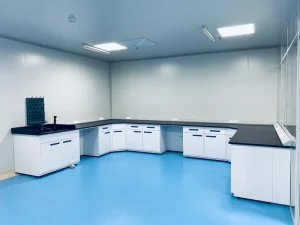 Customizable Anti static Lab Workstation Steel Frame Wood Cabinet Modular Mobile Steel Wood Lab Bench for Laboratory