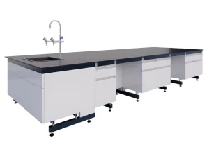 Customizable Anti static Lab Workstation Steel Frame Wood Cabinet Modular Mobile Steel Wood Lab Bench for Laboratory