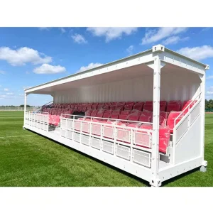Customizable Color Football Court Portable Football Player Bench Soccer Spectator Stands VIP Sports Seating Container Grandstand