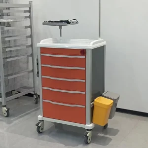 Customizable Color Hospital Medical Treatment Trolley 5 Drawers Emergency Crash Cart Factory Direct Supply