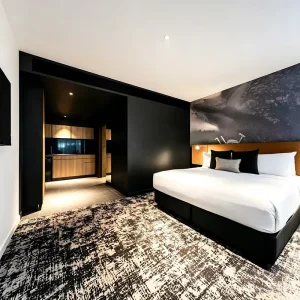 Customizable Extendable Adjustable Modular Wood Durable Portable King Size Hilton Style Modern Eco Friendly Hotel Bedroom
