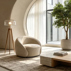 Customizable Fabric Single Sofa Modern Egg-Shaped Lounge Accent Chair for Living Room Comfortable Armchair for Home Hotel