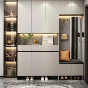 Customizable Factory direct Wall mounted Plywood Shoe Cabinets Storage Cabinets