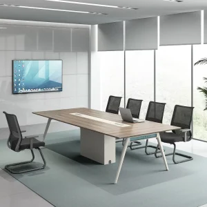 Customizable Foldable Extendable Modern High Quality Wooden Metal Office Meeting Table Space Management for Small Meeting Rooms