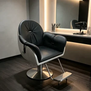 Customizable High End Barber Chair with Swivel Massage Hydraulic Pump for Luxury Salons Schools Commercial Use