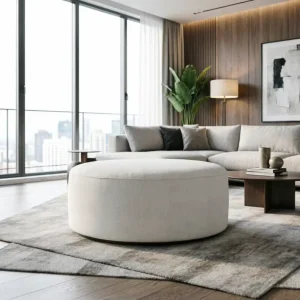 Customizable High End Furniture Modern Style Scorpio Series Sectional Fabric Sofa Ottoman Pedal