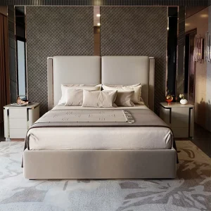 Customizable High Quality Italian Design Luxury Bedroom Furniture Hotel Villa Bedroom Bed