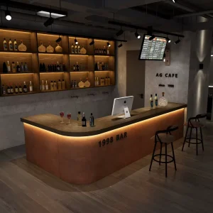 Customizable Industrial Style Bar Table for Kitchen Cafe Tea Shop Restaurant Hotel Front Desk Counter Living Room Dining