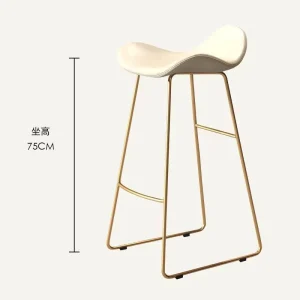 Customizable Industrial Style PU Leather Bar Stool for Commercial Use in Coffee Shops and Offices