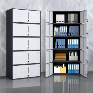 Customizable Industrial Style Steel Office Storage Unit Adjustable Shelves Factory Made Metal File Cabinet Home Office Kitchen