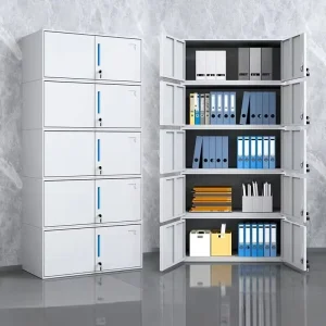Customizable Industrial Style Steel Office Storage Unit Adjustable Shelves Factory Made Metal File Cabinet Home Office Kitchen
