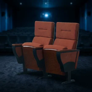 Customizable Logo Electric Adjustable Height Aluminum Auditorium Chair for Conference Lecture Halls Modern Theater Furniture