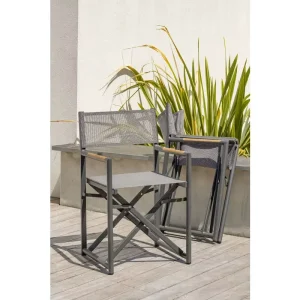Customizable Logo Modern Aluminum Folding Director Chair Portable Outdoor Chair for Hospital School Living Room Use