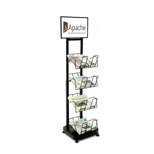 Customizable Metal Display Rack Magazine Stand for Supermarket