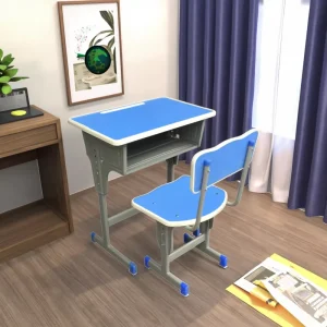Customizable Metal Southwestern Design School Furniture Desk Chair Set with Drawer Adjustability