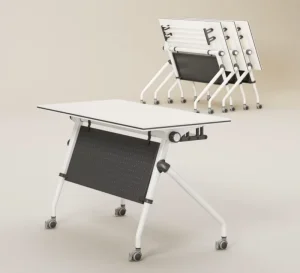Customizable Mobile Conference Room Desks Training Tables Learning Center Folding Tables With Wheels