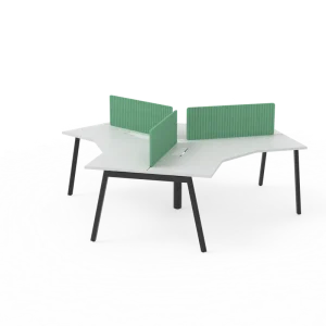 Customizable Modern 3 Seater Open Workstation Desk Steel Office Supplies Furniture with Partitions for Office Use