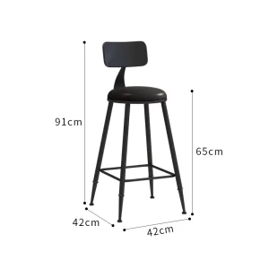 Customizable Modern Bar Chair Simple Backrest High Chair Milk Tea Shop Stool