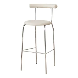 Customizable Modern European Design Sponge Material Bar Chair High Stool with Backrest Light Luxury Commercial Use Cafe Chair