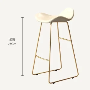 Customizable Modern Industrial Style PU Leather Adjustable Bar Stool for Commercial Use in Coffee Shops Offices Bars