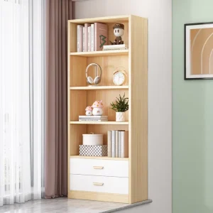 Customizable Modern Melamine Bookcase Bookshelf & Display Cabinet for Living Room Bedroom Apartment