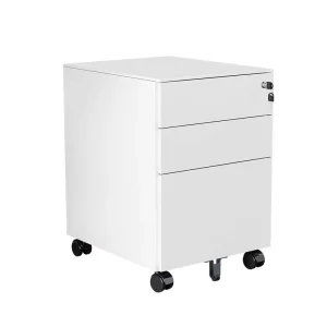 Customizable Modern Minimalist Mobile Low Cabinet Under Desk Filing Cabinet Three Drawer Storage Locker Steel Lockable Organizer