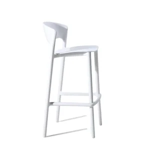 Customizable Modern Plastic Bar Stools with Backrest for Commercial Use