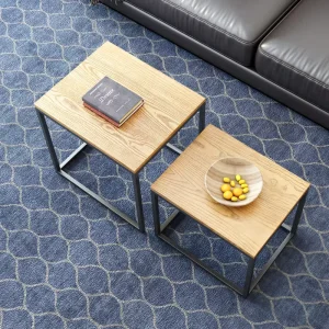 Customizable Modern Sofa Side Table Multifunctional Storage Coffee Table Metal MDF Nesting Durable Eco Friendly Space Saving