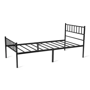 Customizable Modern Student Bed Simple Design Square Tube Metal Bed for School Home Hotel Dormitory Hospital Bedroom Use
