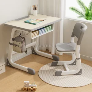 Customizable Modern Student Desk Chair Set Eco Friendly Metal Construction Height Adjustable School Furniture for Classroom Home