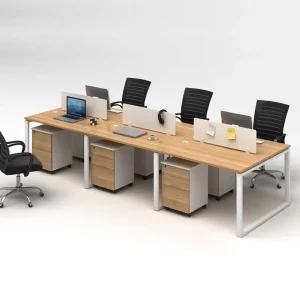Customizable Modular Wooden Metal Office Desk Open Panel Office Workstation For 2 4 6 People Office