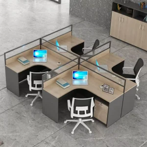 Customizable Office Cubicle 4 Person Computer Office Workstation Suppliers Work Desk Staff Workstation Desk