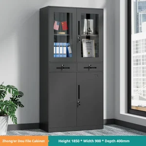 Customizable Office Furniture Storage Cabinets Metal File Cabinet with Double Drawers for Sorting and Archiving