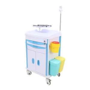 Customizable Plastic Hospital Anesthesia Trolley with Durable Design and 4 Castors