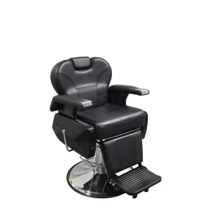 Customizable Professional Barber Chair Luxury Salon Reclined Chair with PU Leather Traditional Design Commercial Use