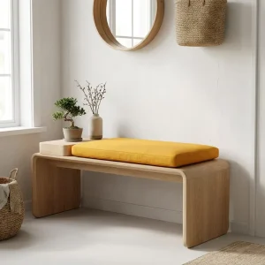 Customizable Quilted Thick Foam Bench Pad Washable Removable Outer Cover Anti-abrasion Replacement Mat Indoor Entry Shoe Bench