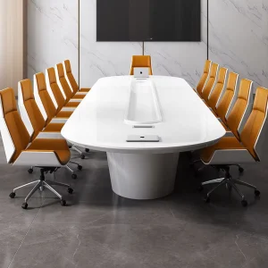 Customizable Solid Wood Rectangle Office Conference Table Modern Design Eco Friendly Durable Multi Functional for Office