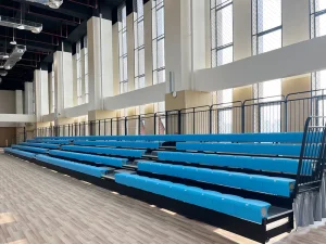 Customizable Telescopic Bench Seating Durable Easy Installation Space Saving for Multi Purpose Halls Stadiums Arenas School Gyms