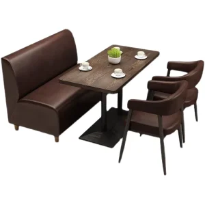 Customizable Vintage Cafe Shop Restaurant Furniture Set Retro Industrial Style Table and Chairs for Sale